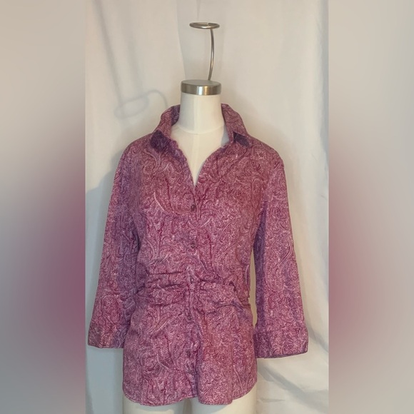 New York & Company Tops - 3 for $30 New York & Company Women’s Paisley Shirt in Red and White